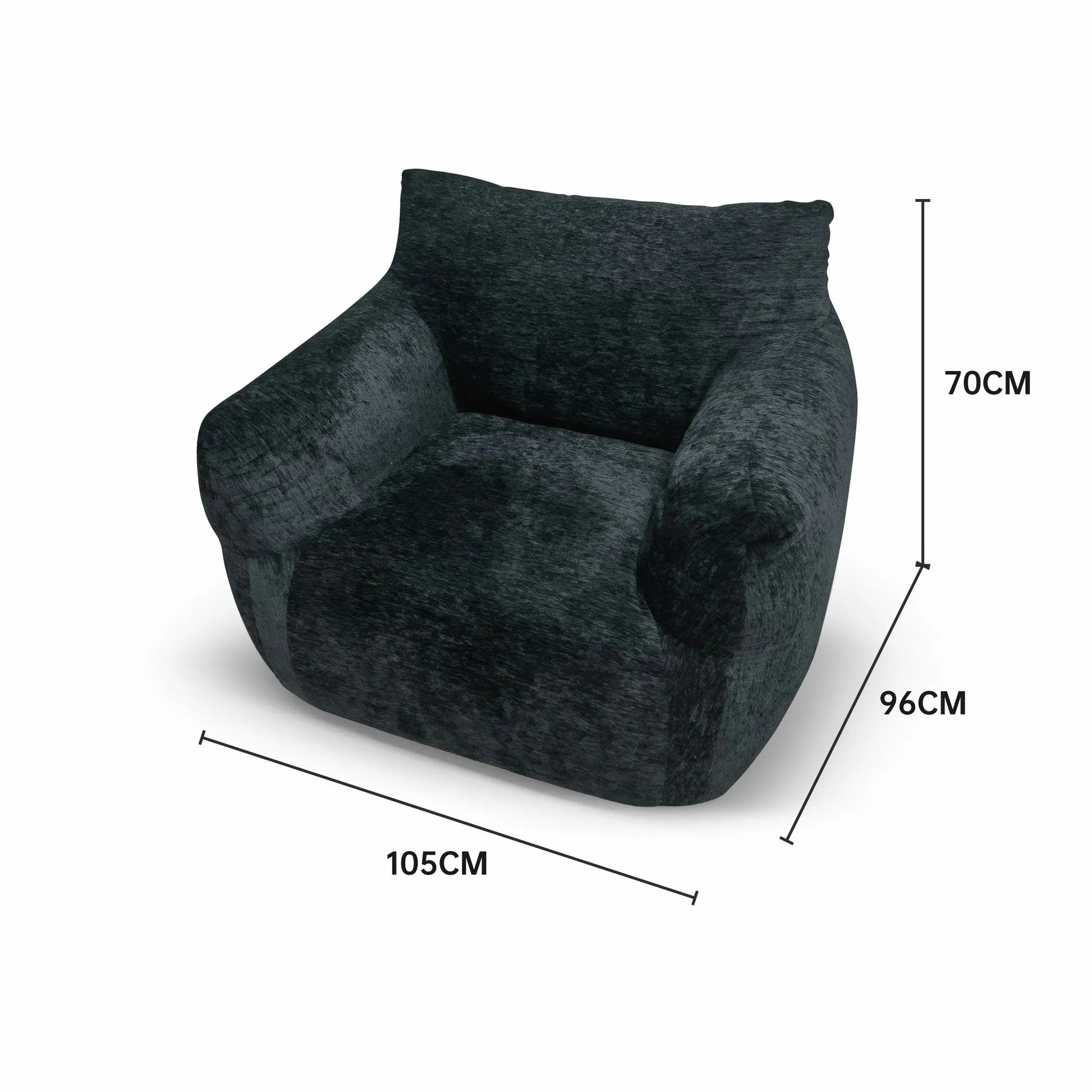 Modern Tropical Bean Bag Chair Boucle Tufted Accent Sofa Set for Adults Kids Marsiling