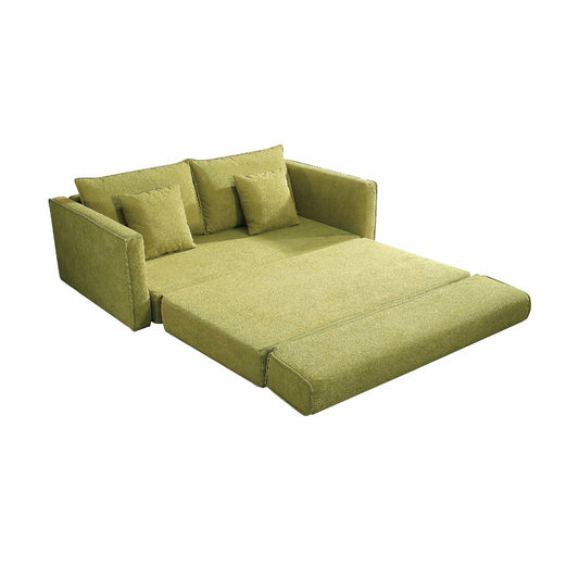 European Hotel Home Leisure Velvet Fabric Corner Pull Out Folding Sofa Bed