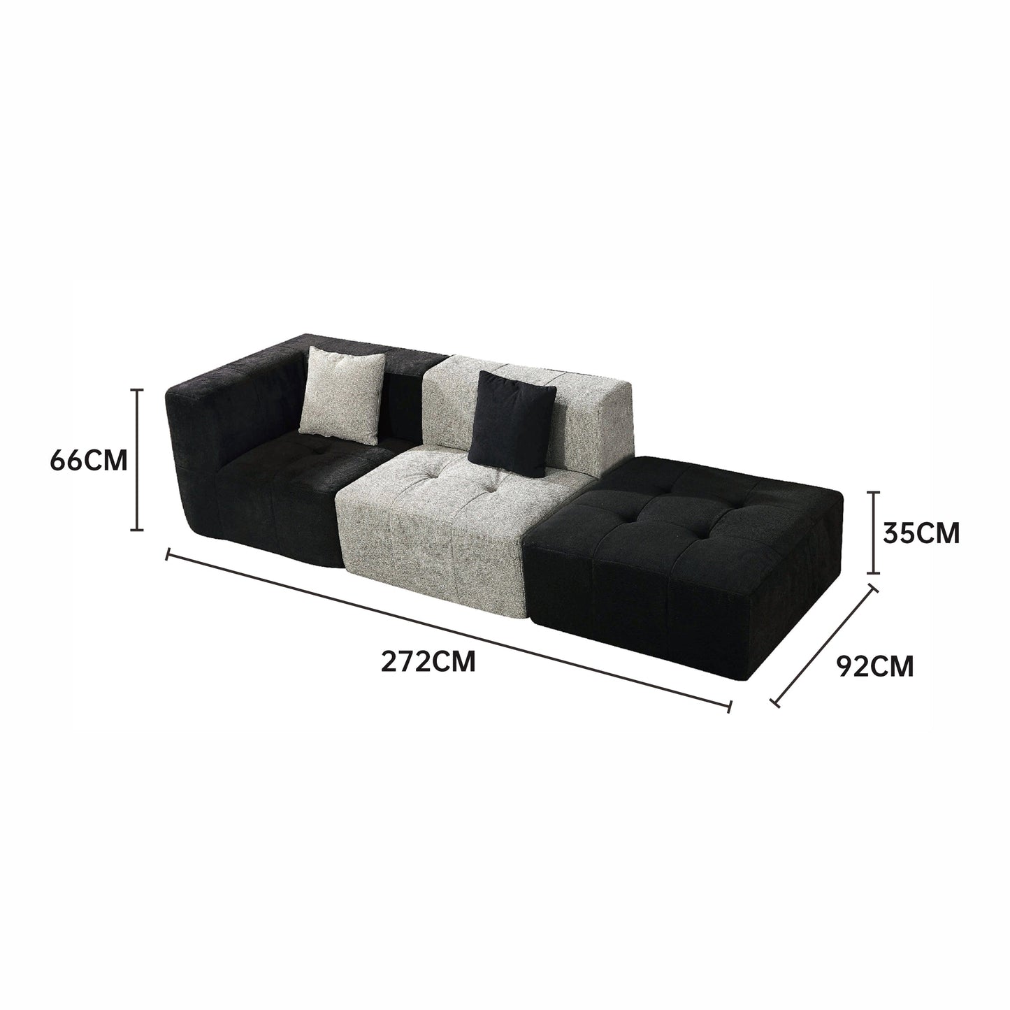 Living Room Sofa Combination Couch Modular L-Shape Sofa Compression Sofa