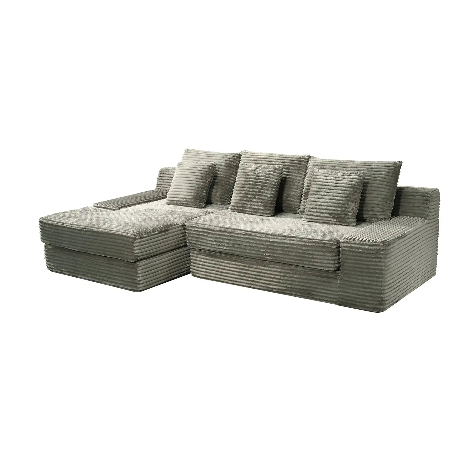 Lazy Corduroy Down Cloud Huge Sitting Deep Sofa Villa Plush Living Room Marsiling