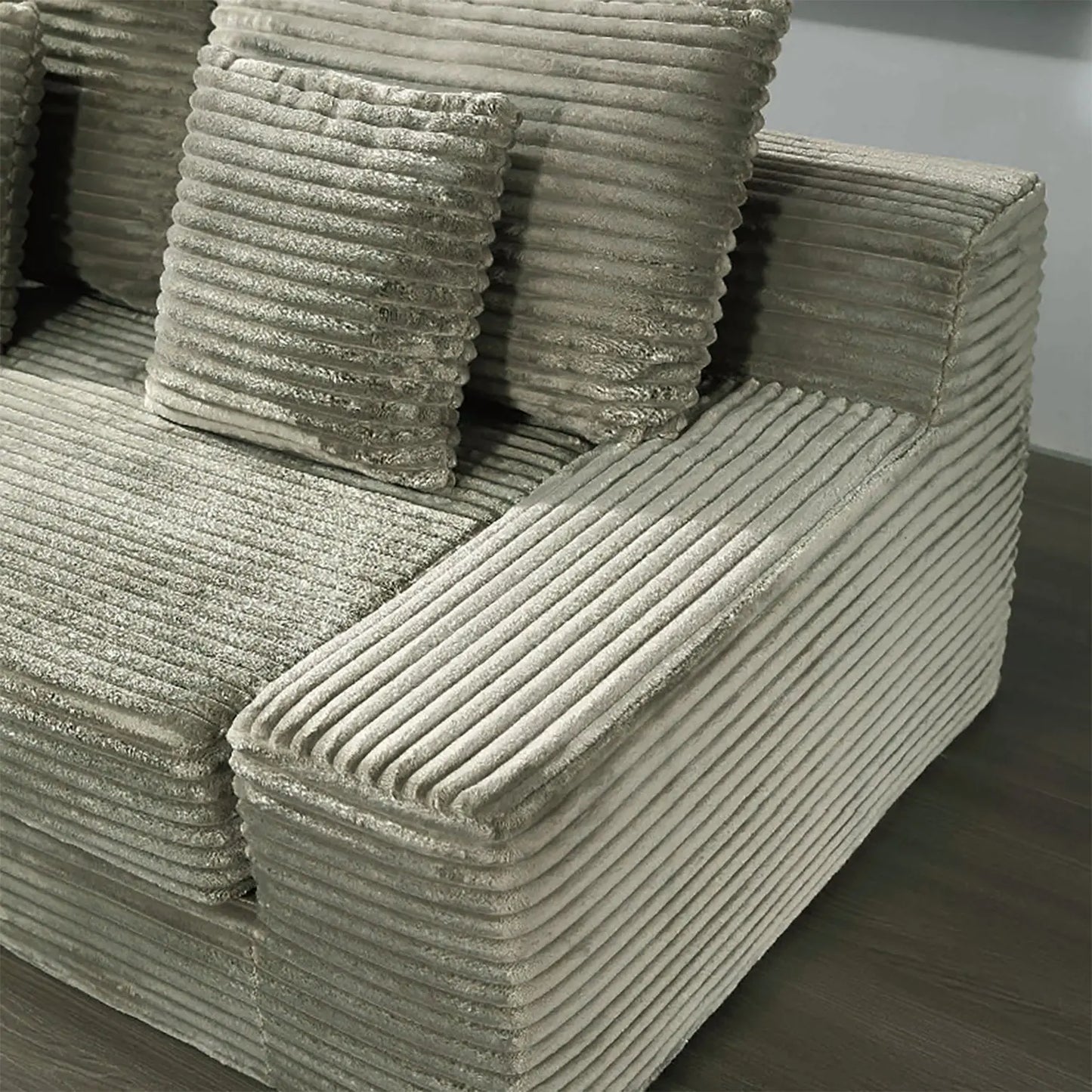 Lazy Corduroy Down Cloud Huge Sitting Deep Sofa Villa Plush Living Room Marsiling