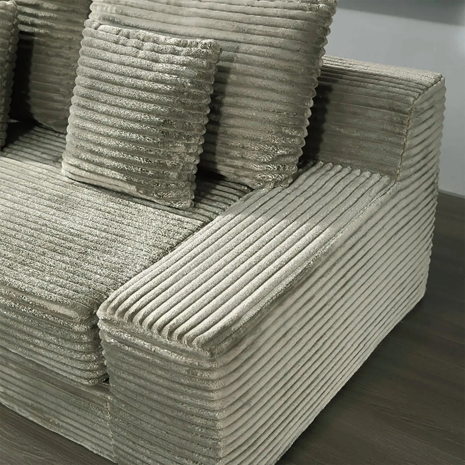 Lazy Corduroy Down Cloud Huge Sitting Deep Sofa Villa Plush Living Room Marsiling