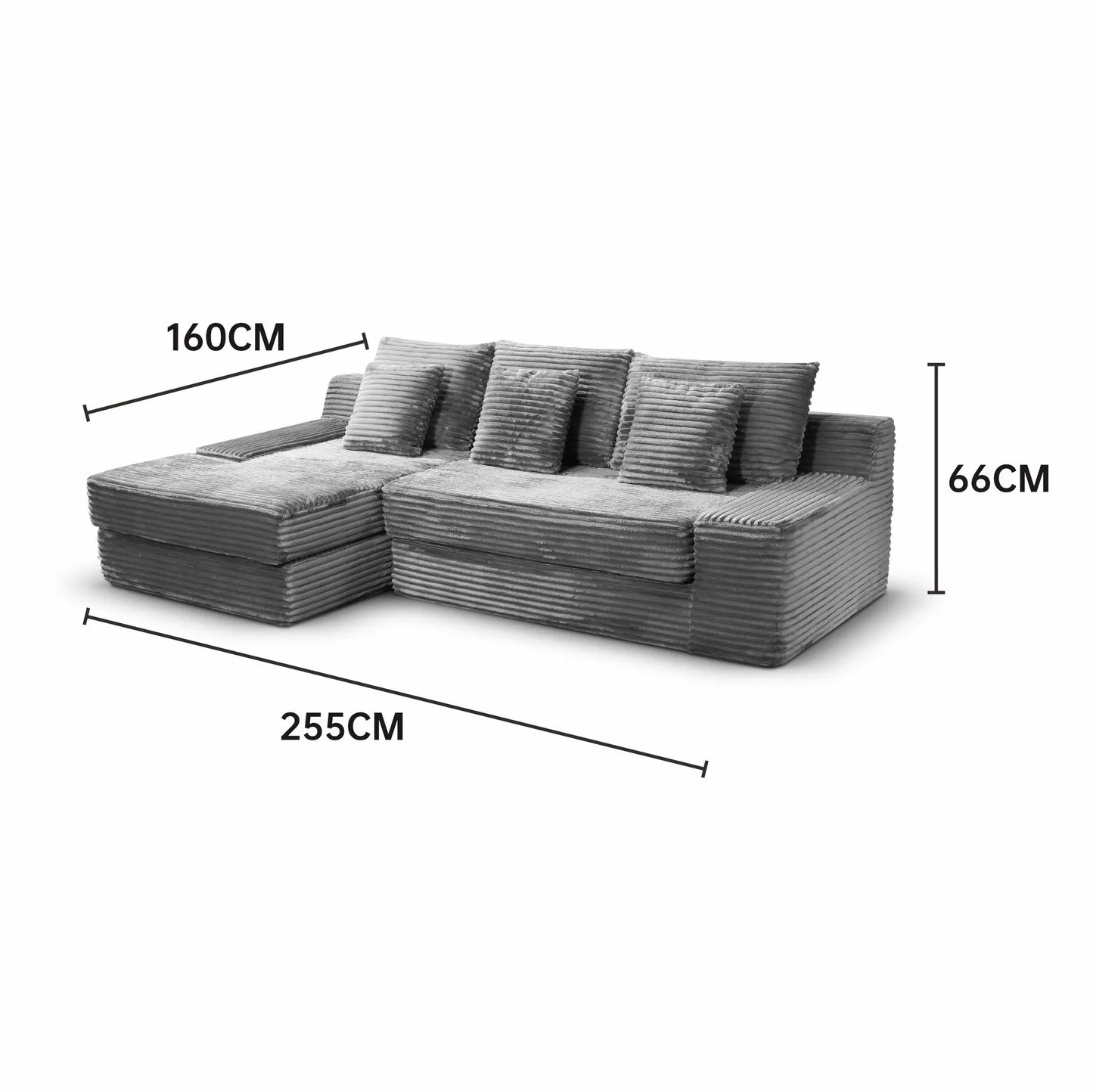 Lazy Corduroy Down Cloud Huge Sitting Deep Sofa Villa Plush Living Room Marsiling