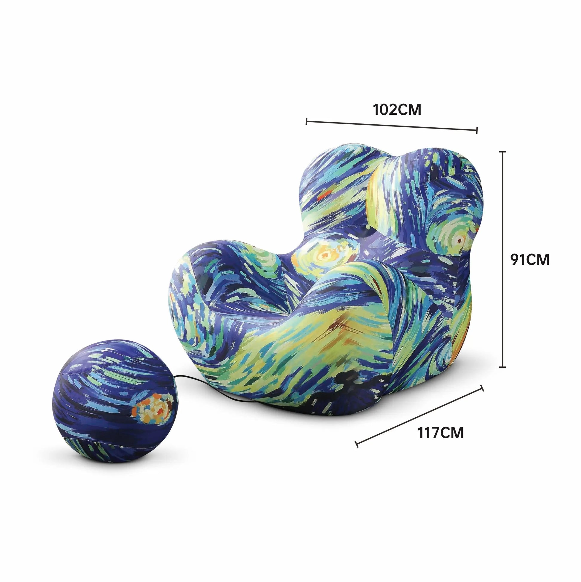 Armchair Comfortable Mother Hug Leisure Fabric Lazy Sofa Ball Lounge Chair Marsiling