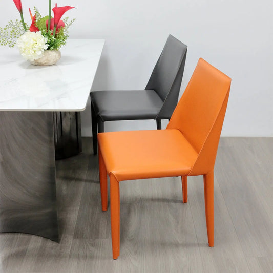 Modern Simple Deisng Barenia Leather Restaurant Cafe Dining Chair Marsiling