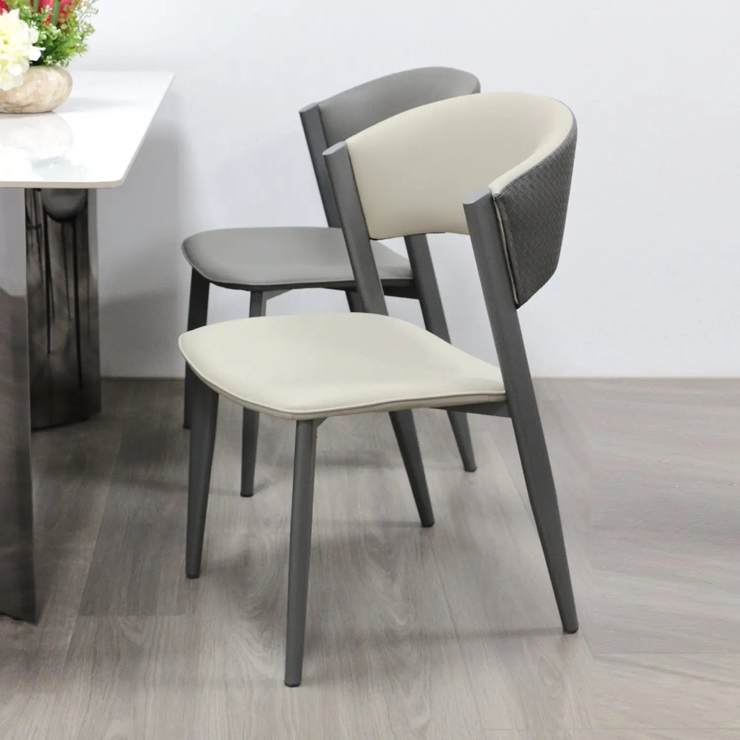 Home Restaurant Hotel Modern Iron Legs Dining Room Furniture Dining Chair Marsiling