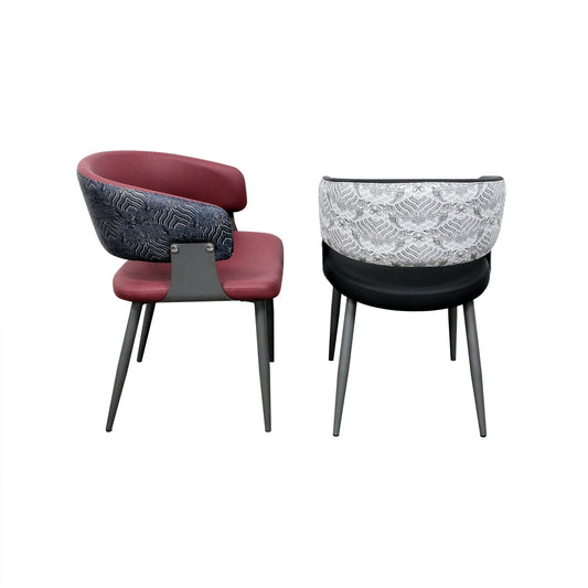 Contemporary Luxury Upholstered Indoor Metal Leather Restaurant Dining Chair