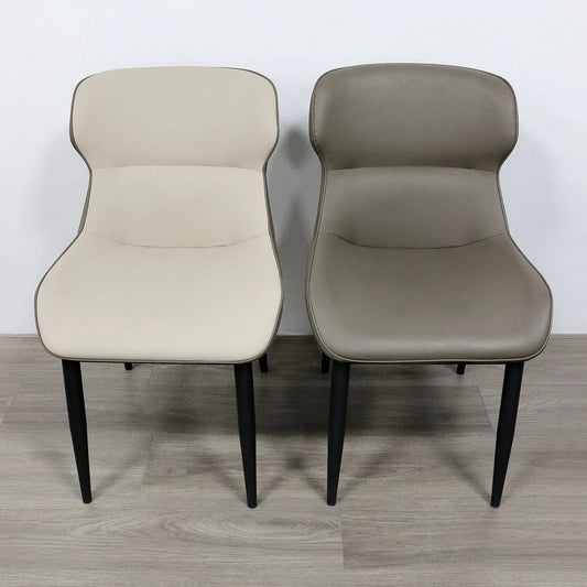 Luxury Contemporary Home High-End Sense Retro Chairs PU Leather Dining Chairs Marsiling