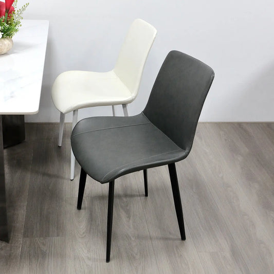Nordic Home Restaurant Furniture Sofa Chair Synthetic PU Leather Dining Chair Marsiling