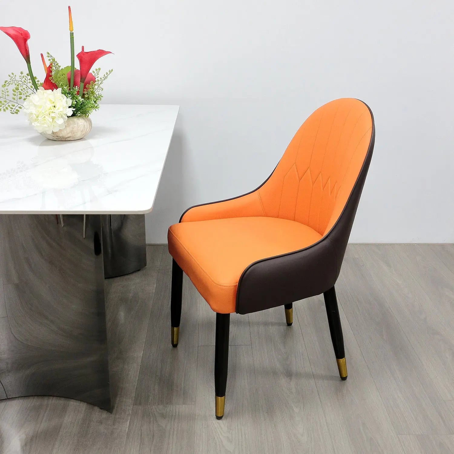 Solid Wood Upholstered  Furniture Coffee Shop Restaurant Wooden Dining Chair Marsiling