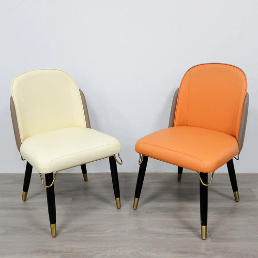 Hotel Furniture OEM ODM Wholesale Dining Room Luxury Solid Wood Leather Chair Marsiling