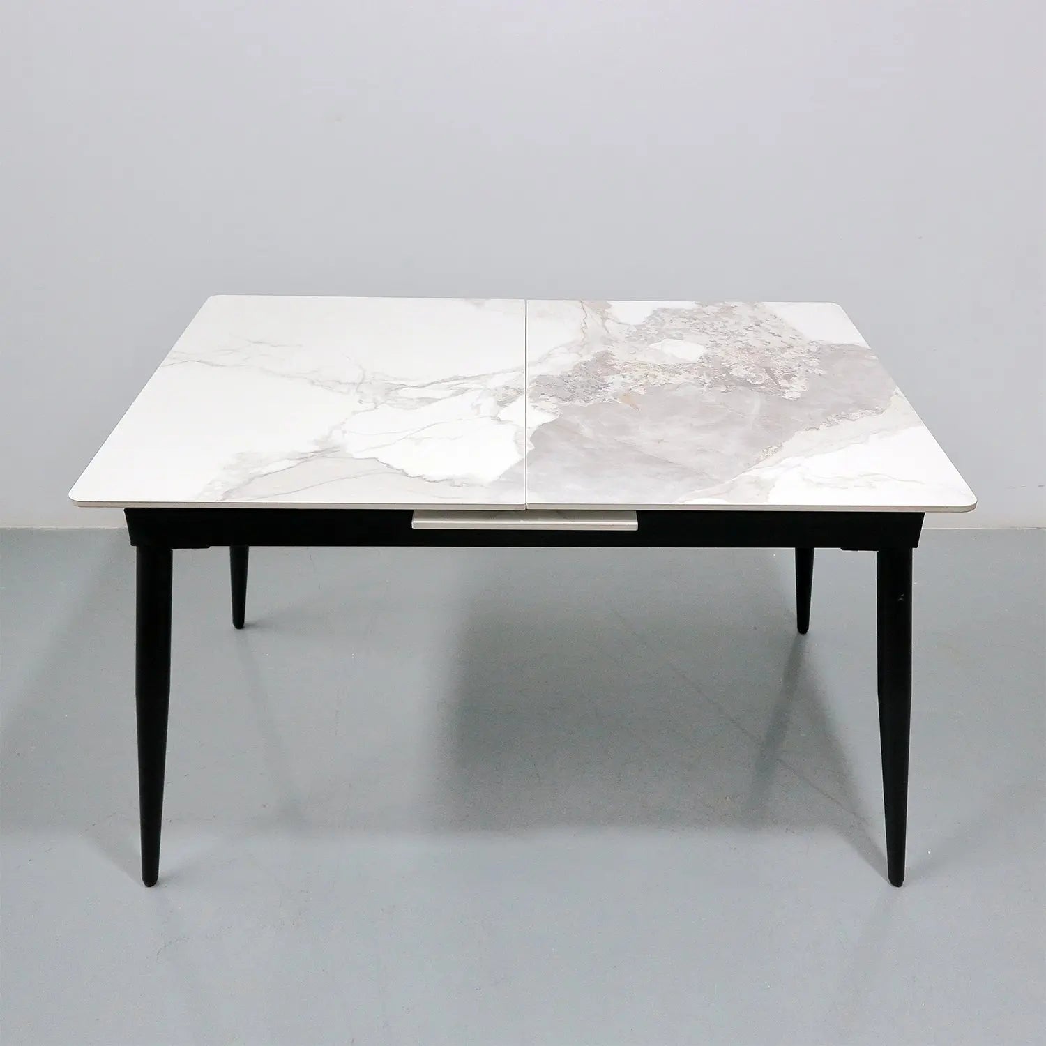 Simple Style Glossy Sintered Stone Table Top Extendable Dining Table Furniture Marsiling