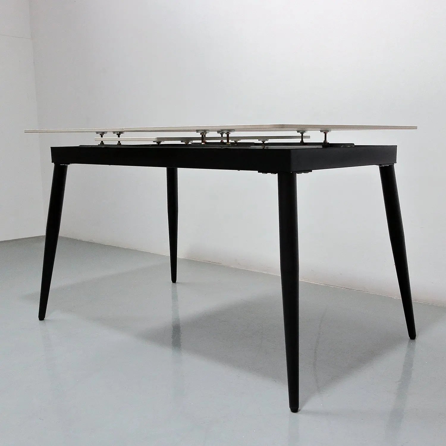 Simple Style Glossy Sintered Stone Table Top Extendable Dining Table Furniture Marsiling