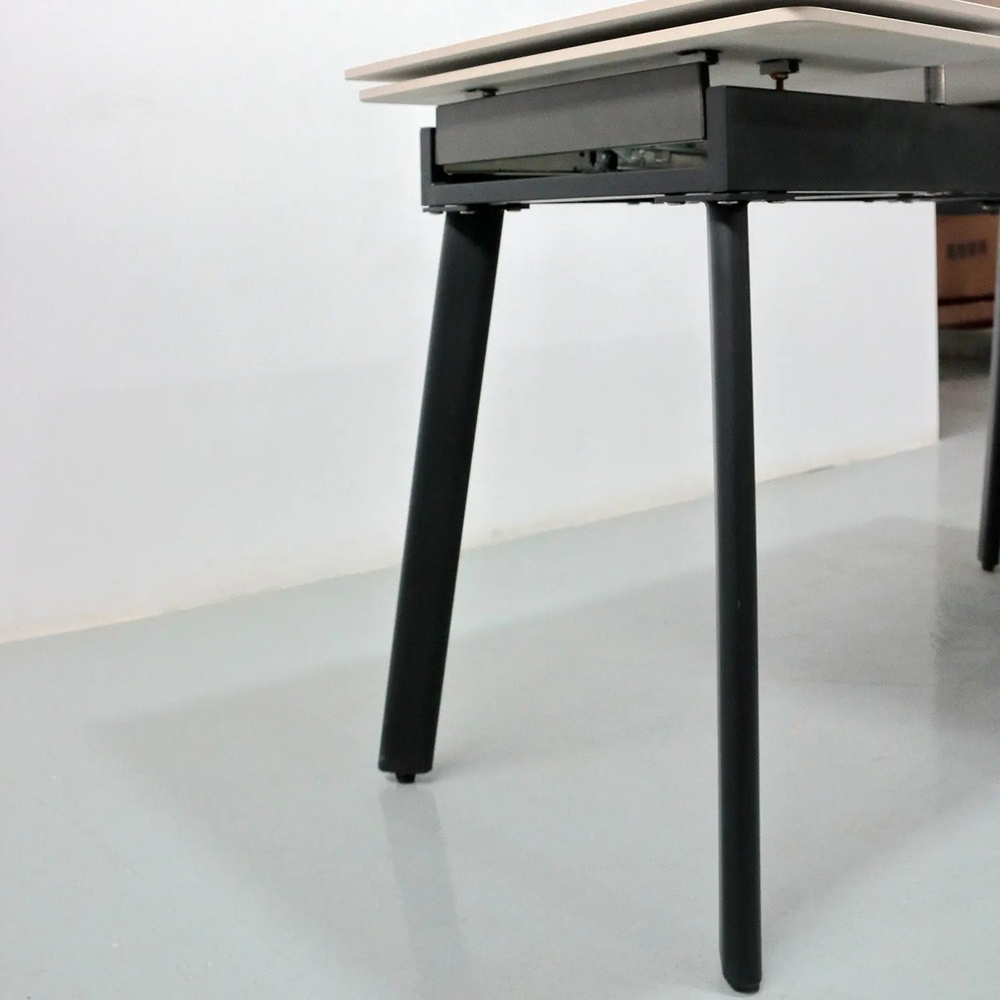 Modern Home Furniture Stone Extendable Rectangular Table Rounded Safety Corners Marsiling