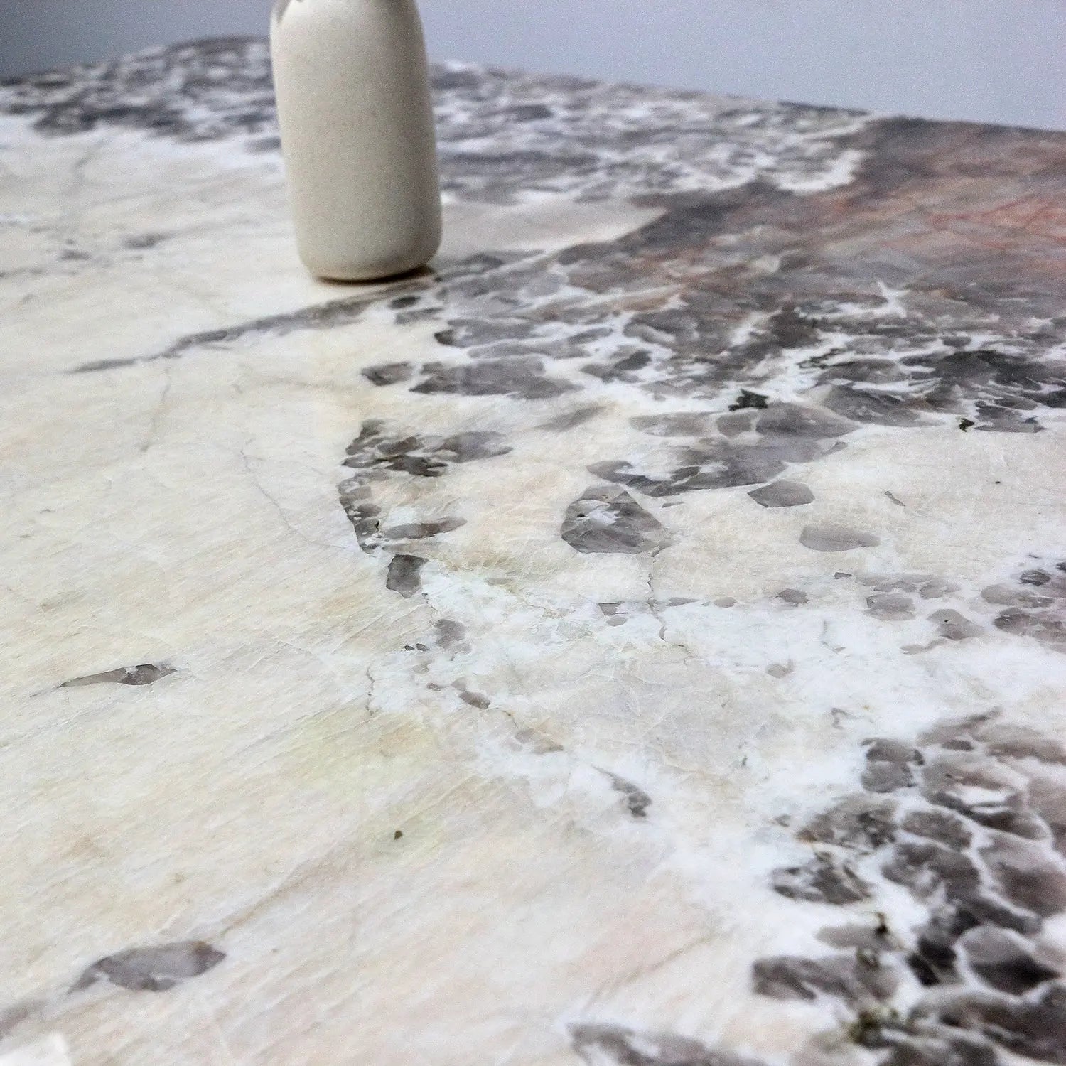 Luxury Stone Rectangular Dining Table - Natural Veins Minimalist Design Marsiling