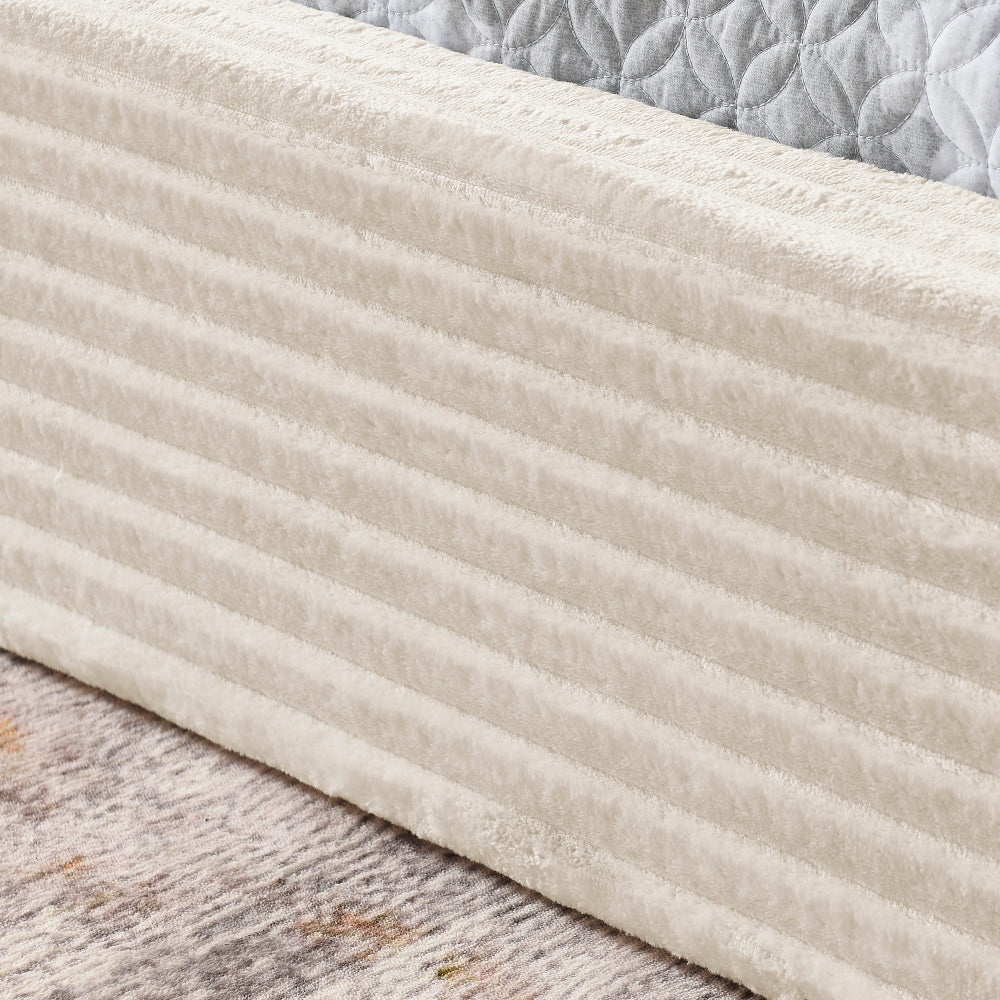 Queen Size Upholstered Bed Frame And velvet fabric,Grounded Platform Bed with Decorative Curved Headboard and Solid Wood Frame, No Box Spring Required-Beige(68''*87.75''*24.25'')