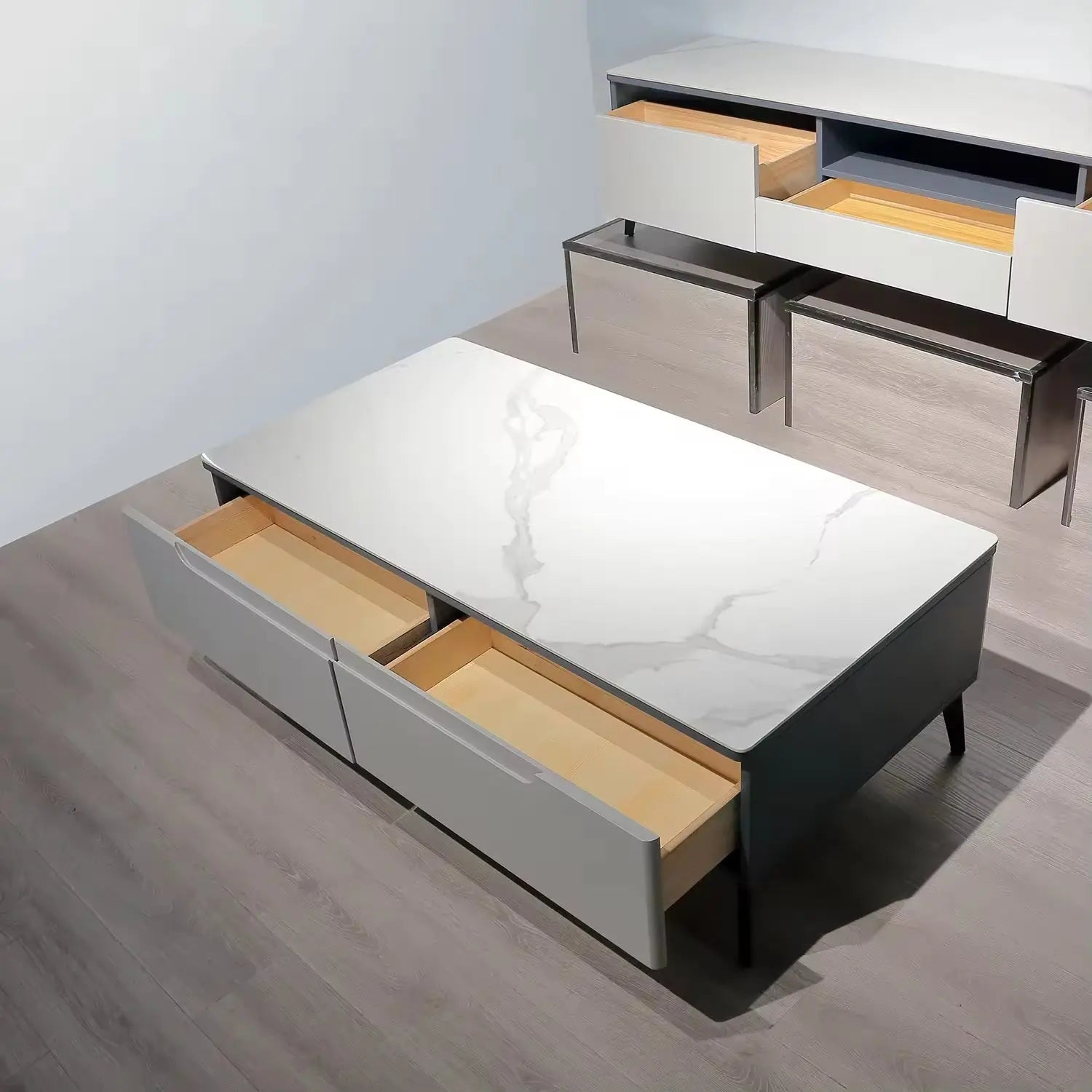 Simple Fashion Design Living Room MDF Coffee Table Side Cabinet TV Stand Marsiling
